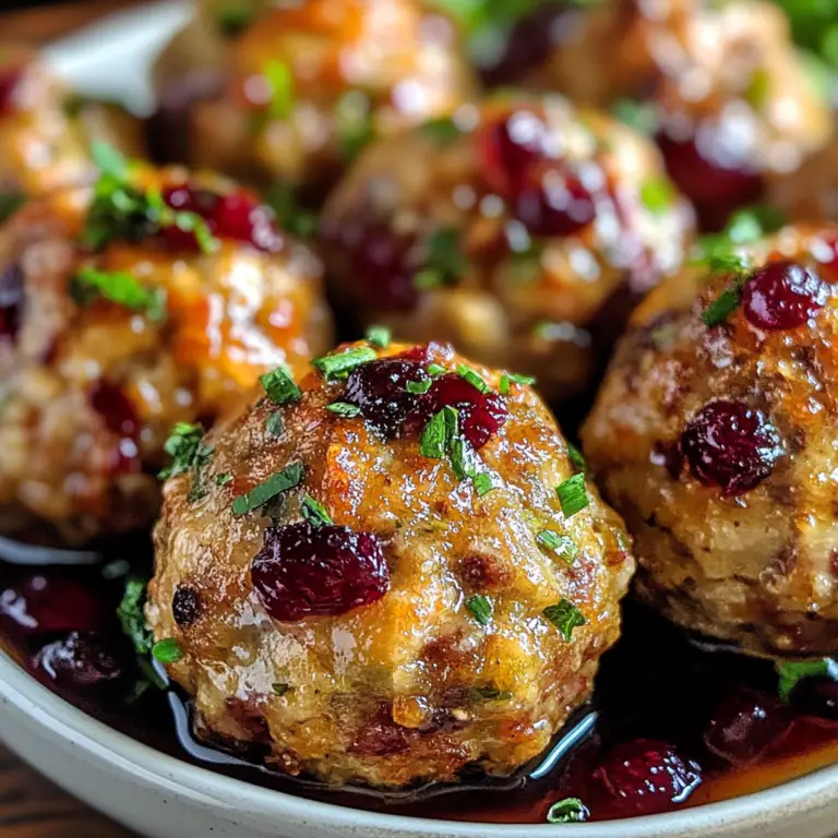 CRANBERRY/TURKEY STUFFING BALLS