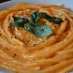 Cheesy Garlic Parmesan Spaghetti With Cream Cheese And Tomato Sauce