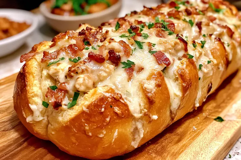 Chicken Bacon Ranch Stuffed Bread Recipe