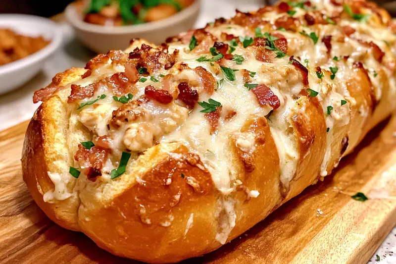 Chicken Bacon Ranch Stuffed Bread Recipe