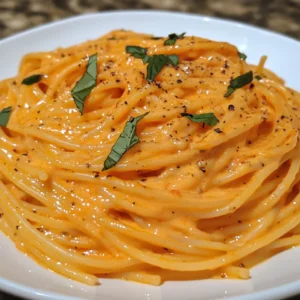 Cheesy Garlic Parmesan Spaghetti With Cream Cheese And Tomato Sauce