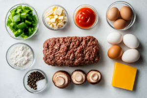 Philly Cheesesteak Meatloaf Ingredients