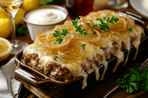 French Onion Meatloaf With Sauce