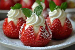 Strawberries plated creatively