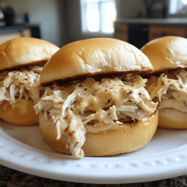 Crockpot Ranch Chicken Sandwiches