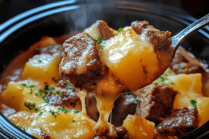 Delicious steak and potato bake