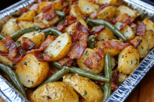 delicious green beans and potatoes