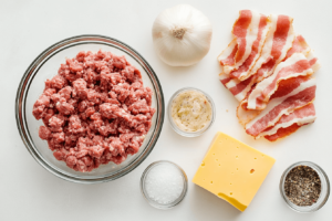 Cheddar-Stuffed BBQ Bacon Bomb Ingredients