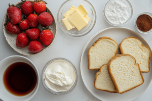 Fried Strawberry Cheesecake Sandwiches Ingredients