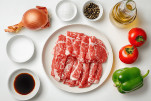 Sizzling Chinese Pepper Steak With Onions Ingredients