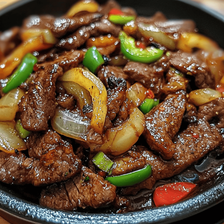 Sizzling Chinese Pepper Steak With Onions Recipe