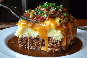 Delicious Loaded Meatloaf Casserole