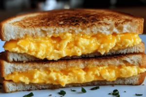 Scrambled Egg Grilled Cheese Sandwich