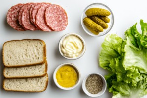 Fried Bologna Sandwich Ingredients