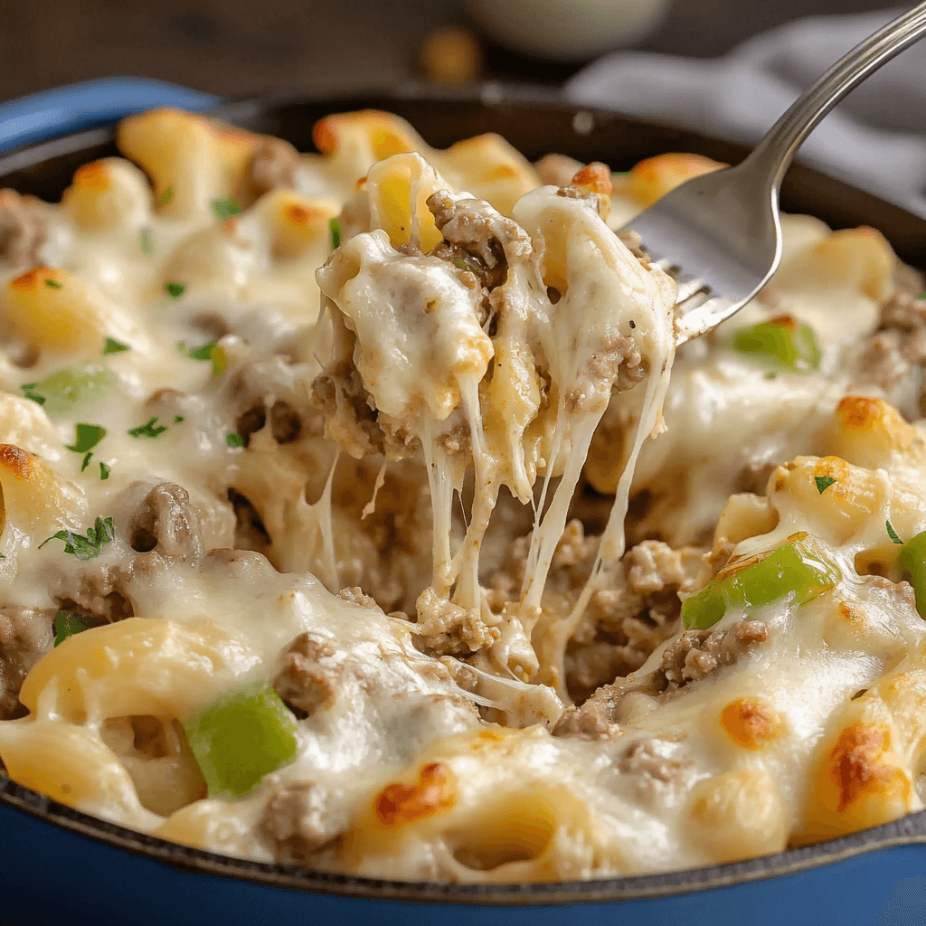 Philly Cheese Steak Casserole Recipe