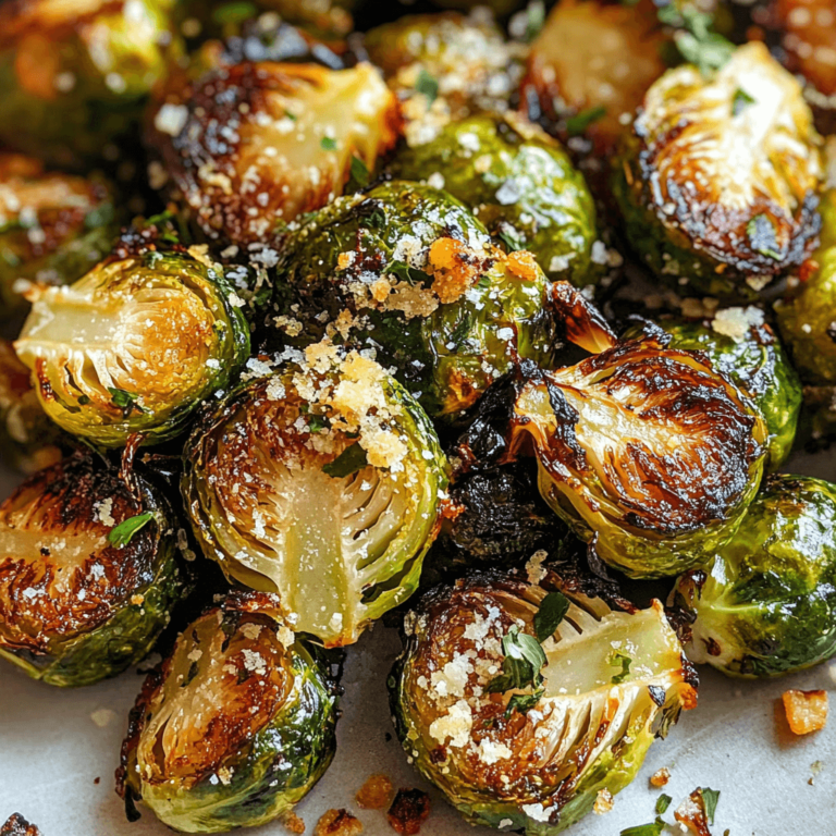 Garlic Parmesan Roasted Brussels Sprouts Recipe