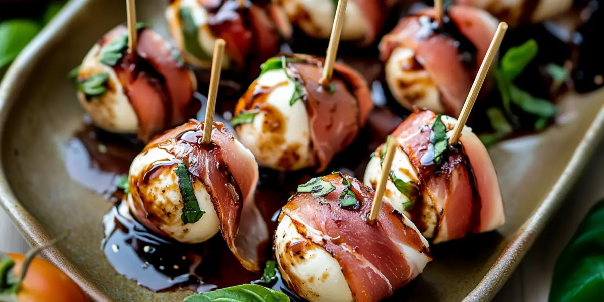 Prosciutto Wrapped Mozzarella Bites Recipe