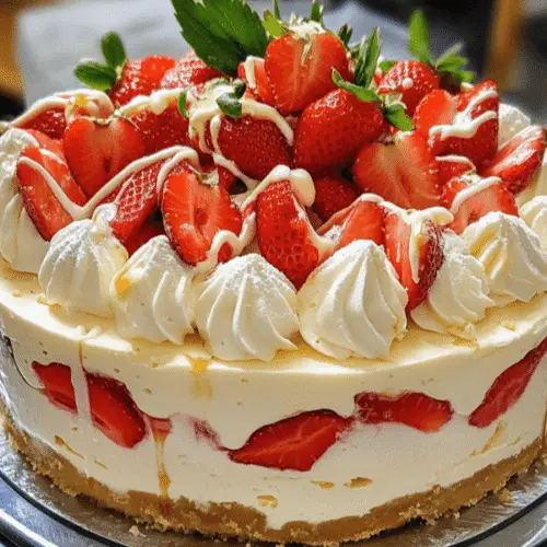 White Chocolate Strawberry Cheesecake Recipe
