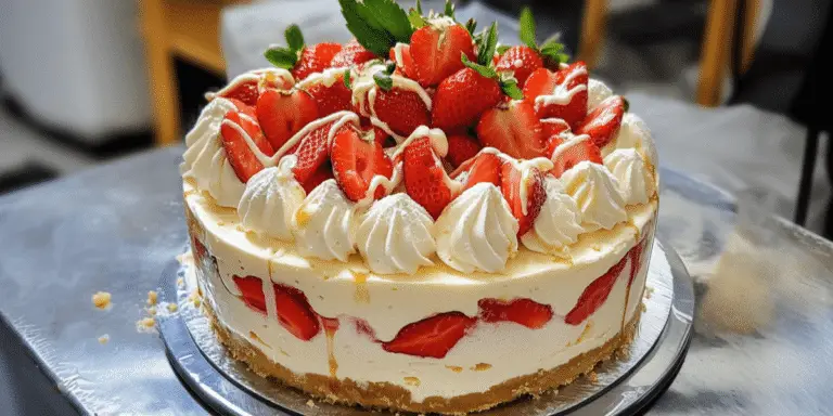 White Chocolate Strawberry Cheesecake Recipe