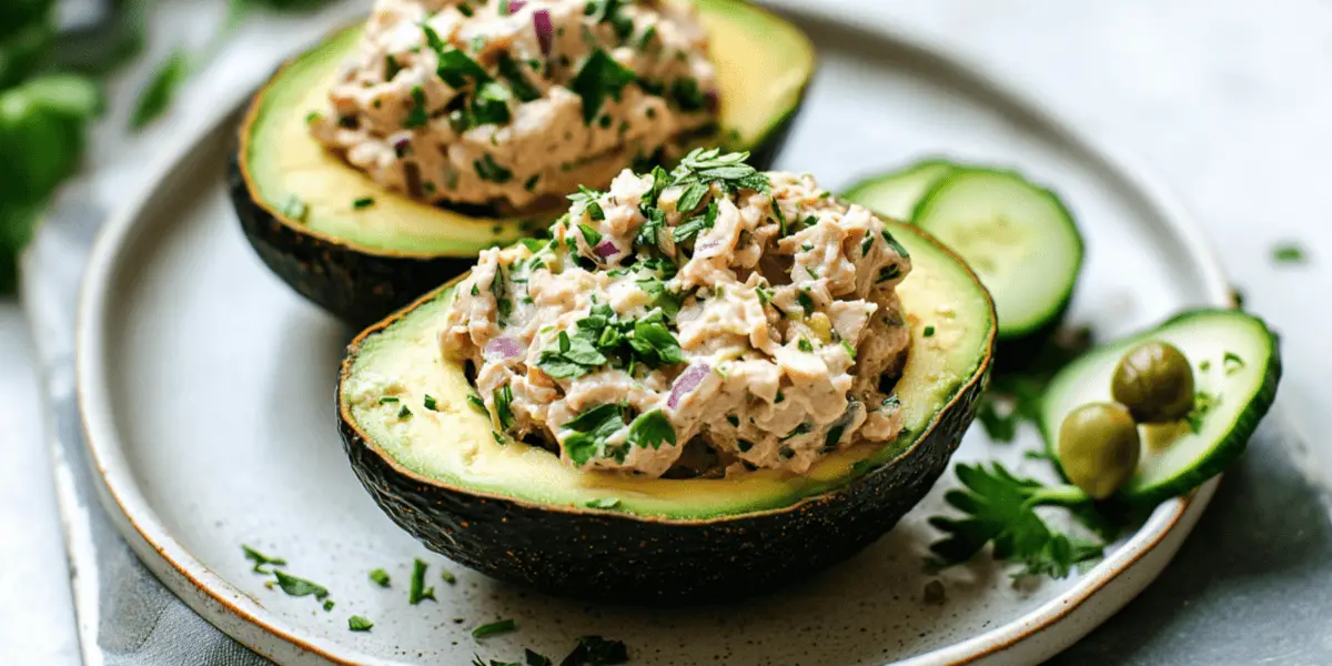 Protein-Packed Tuna Stuffed Avocados Recipe