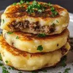 Mashed Potato Pancakes With Meat Filling Recipe