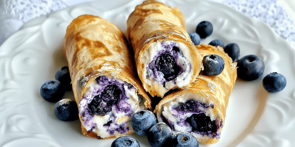 Crispy Keto Blueberry Cream Cheese Roll-Ups Recipe