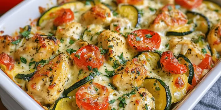 Mediterranean Chicken Zucchini Bake Recipe