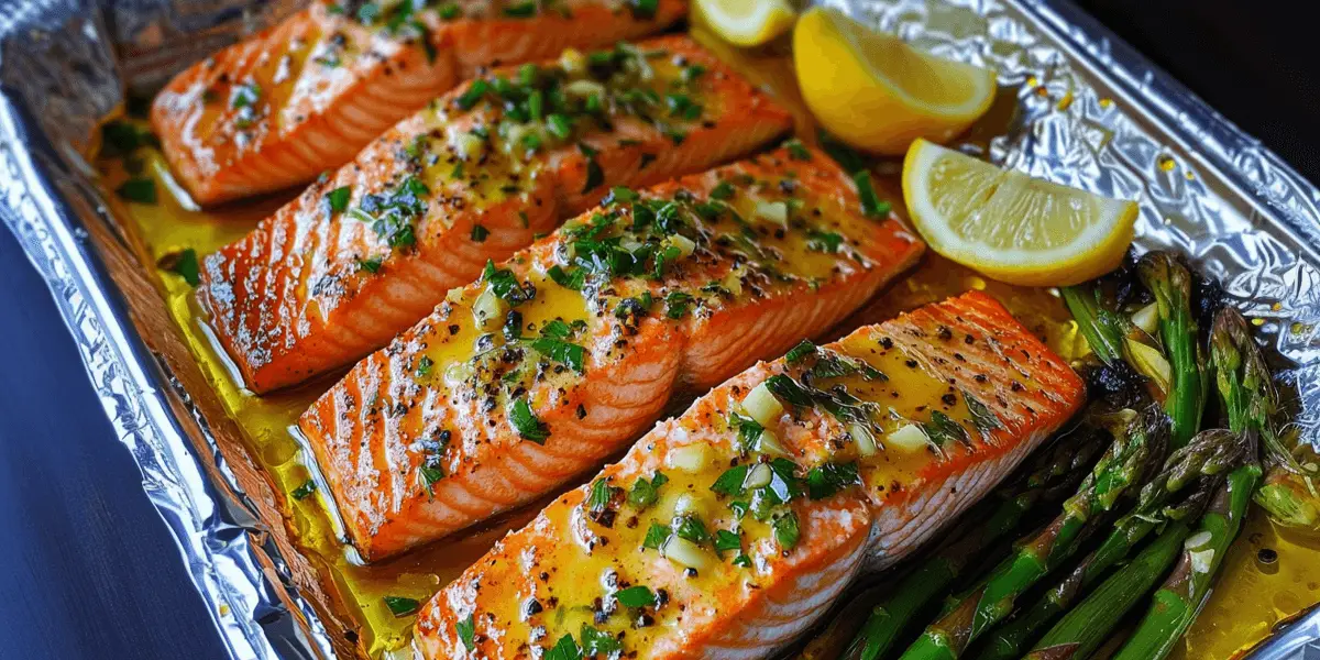 Garlic Butter Salmon & Asparagus Recipe