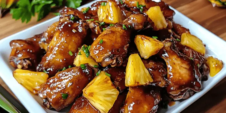 Brown Sugar Pineapple Chicken Wings Recipe