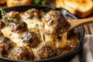 Delicious French Onion Meatballs