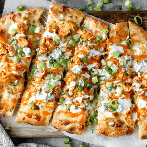 Buffalo Chicken Naan Pizza Recipe