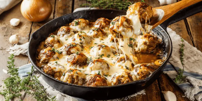 French Onion Meatballs Recipe