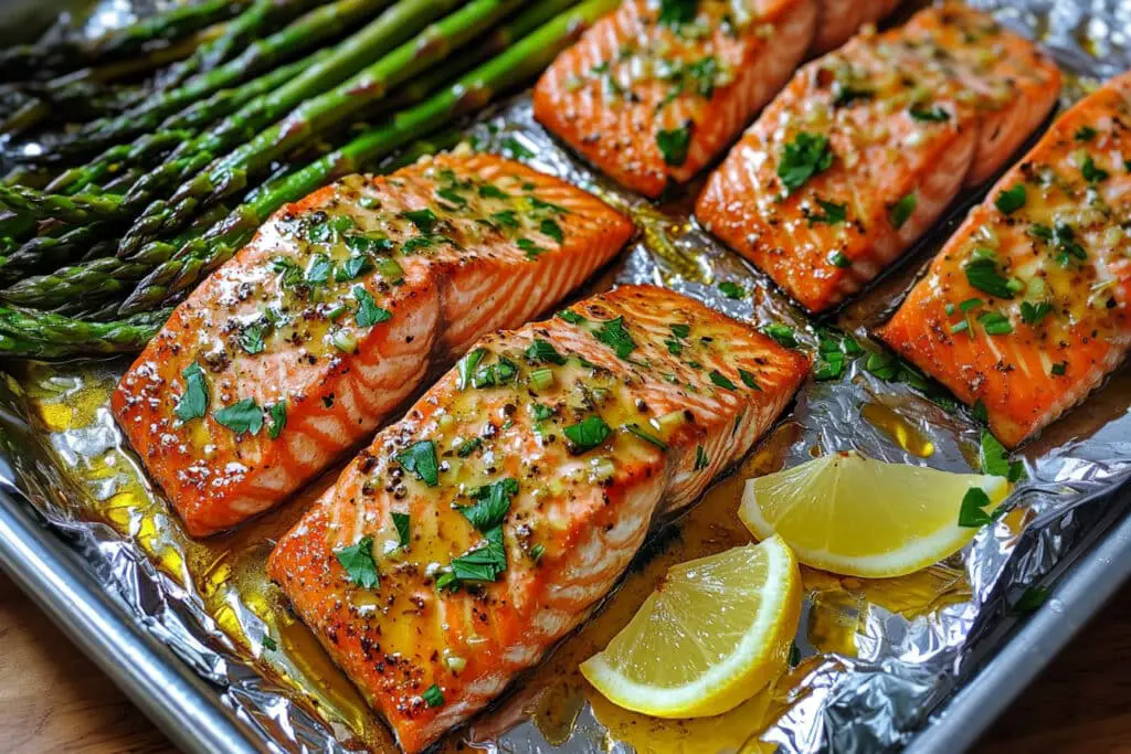 Garlic Butter Salmon & Asparagus Recipe Garlic Butter Salmon & Asparagus Recipe