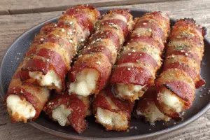 Bacon-Wrapped Mozzarella Sticks