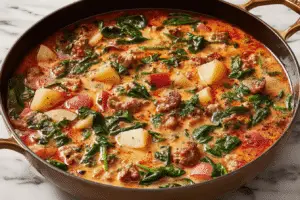 Spicy Italian Sausage and Potato Soup