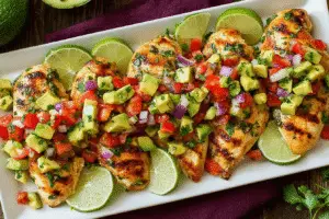 Cilantro Lime Chicken with Avocado Salsa