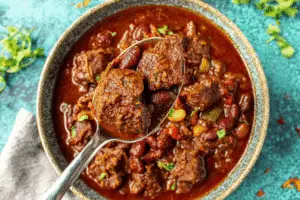 short rib and chorizo chili