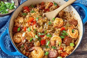 Cajun Shrimp Sausage Dirty Rice