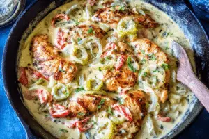Creamy Chicken Pepperoncini Skillet