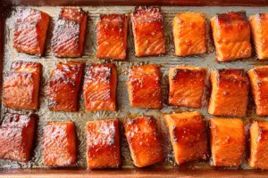 Candied Smoked Salmon Bites