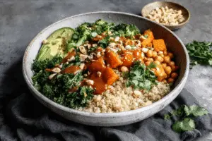 Thai Peanut Sweet Potato Buddha Bowl