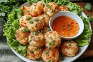Serving suggestions for Thai shrimp balls