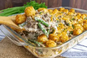 Green Bean Casserole with Tater Tots