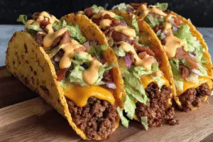 Loaded Bacon Cheeseburger Tacos