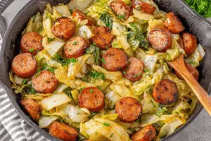 Sausage And Cabbage Stir Fry