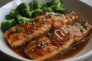 Honey Garlic Glazed Salmon