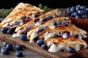 Blueberry Cream Cheese Quesadilla
