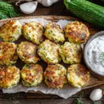 Cheesy Garlic Zucchini Bites recipe