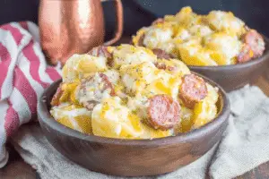 Cheesy Potato & Smoked Sausage Casserole
