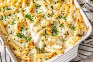Chicken Alfredo Bake